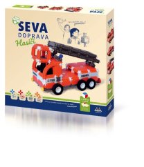 Stavebnice SEVA DOPRAVA Hasiči plast 545 dílků v krabici 35x33x5cm - SEVA