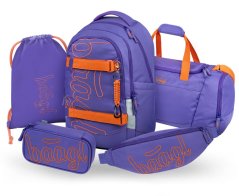 BAAGL SET 5 Skate Max Orange: batoh, penál, sáček, sportovní taška, ledvinka GRS - Baagl