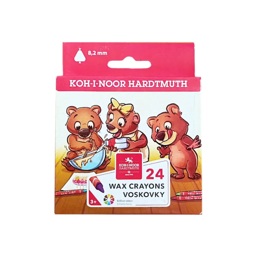 Voskovky Koh-i-Noor – tenké trojhranné, 24 ks