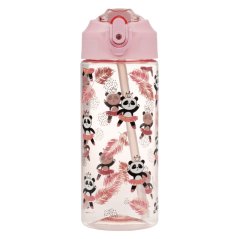 BAAGL Tritanová fľaša na nápoje so slamkou Panda, 500 ml - Baagl