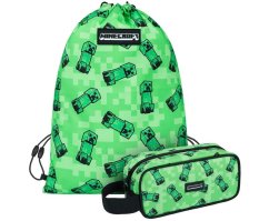 Školní set penál a sáček Baagl Minecraft Creeper - 2 díly