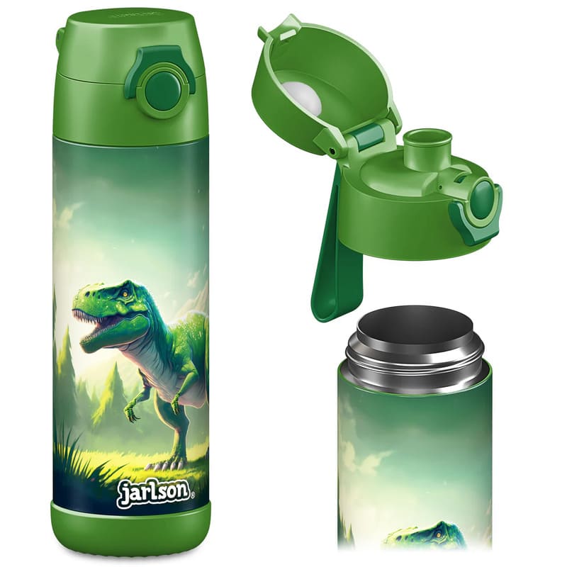 Dětská nerezová termoláhev na pití JARLSON MALI Dinosaurus 500 ml