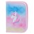 Školní penál Baagl klasik dvě chlopně Rainbow Unicorn