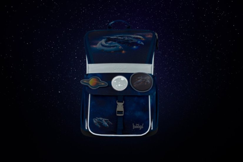 BAAGL SADA 3 Zippy Vesmírna loď: aktovka, peračník, vrecko - Baagl