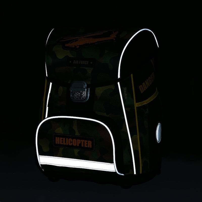 Školní aktovka v setu pro prvňáčky Oxybag PREMIUM Helikoptéra - 3 díly