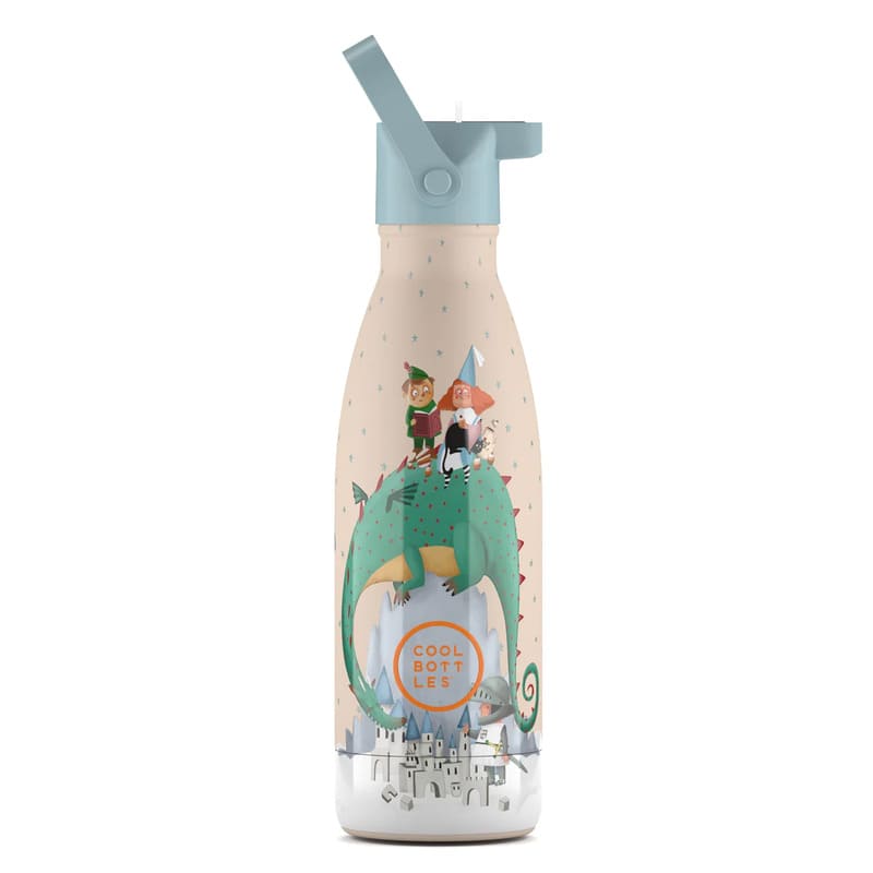Dětská nerezová termolahev COOL BOTTLES Kids Dragon Dreams třívrstvá 350ml 3D