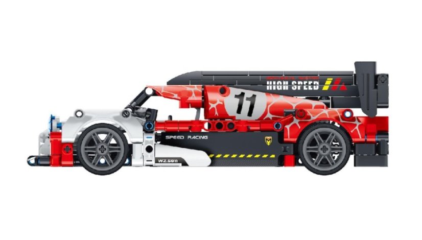 Stavebnice iM.MASTER závodní auto plast 472 dílků na zpětné natažení