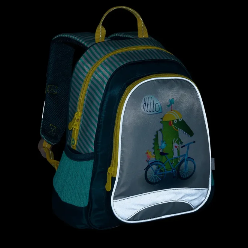 Dětský batoh Topgal s krokodýlem cyklistou SISI 21026