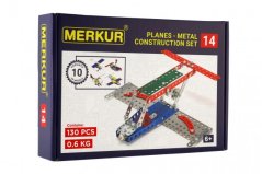 Stavebnice MERKUR 014 Letadlo 10 modelů 141ks v krabici 26x18x5cm - Merkur Toys