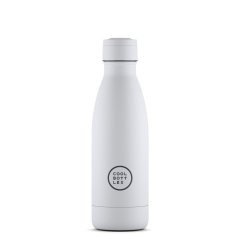 Termo fľaša z nerezovej ocele COOL BOTTLES Mono White trojvrstvová 350 ml