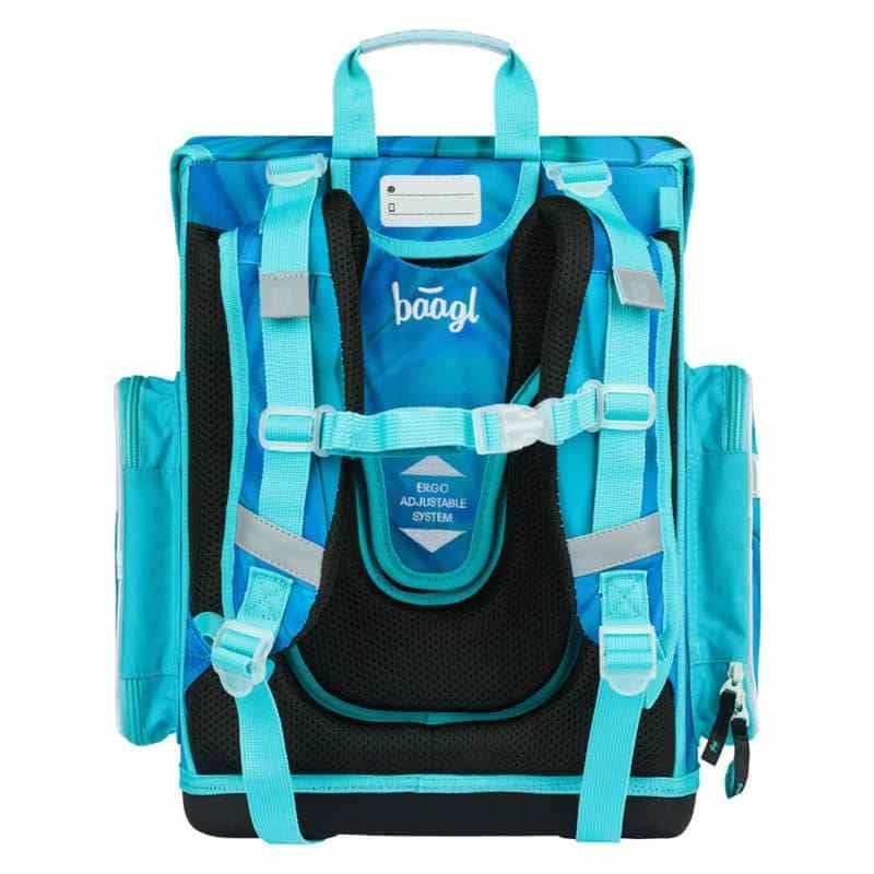 Školní aktovka v setu pro prvňáčky Baagl Ergo Butterfly - 3 díly
