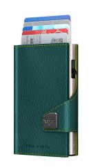 Vegan Bio Wine peněženka TRU VIRTU CLICK & SLIDE - Green / Silver