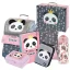 Školní aktovka v setu pro prvňáčky Baagl Zippy Panda - 7 dílů - láhev s brčkem