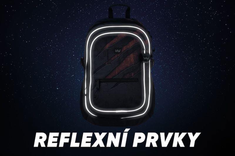 Školní batoh v setu Baagl Core Láva - 3 díly