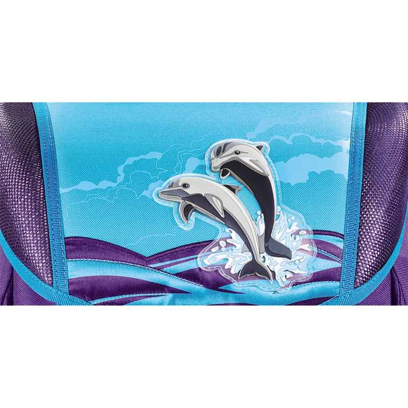 Školská aktovka v sade Step by Step TOUCH Dolphins, certifikát AGR - 5 kusov