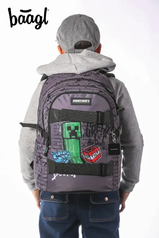 Školský batoh Baagl Skate Minecraft TNT