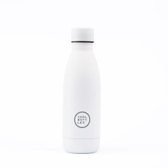 Termo fľaša z nehrdzavejúcej ocele COOL BOTTLES Mono White trojvrstvová 350 ml