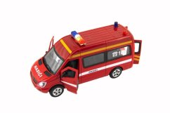 Auto hasiči na baterie se světlem se zvukem na zpětné natažení