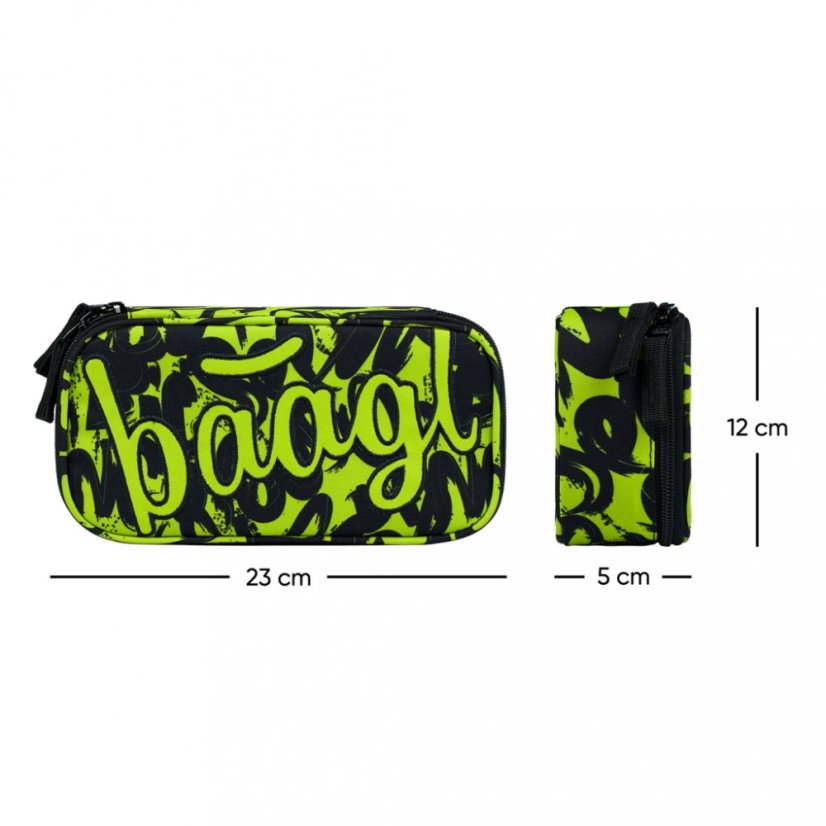 BAAGL 3 SET Core Lime: batoh, penál, sáček - Baagl