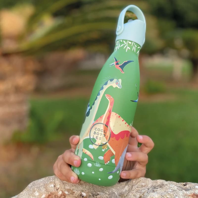 Dětská nerezová termolahev COOL BOTTLES Kids Jurassic Era třívrstvá 350ml 3D