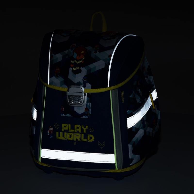 Školní aktovka Oxybag PREMIUM LIGHT Playworld modrá