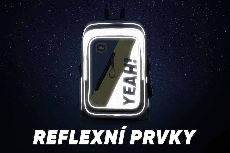 Školní batoh v setu Baagl Cubic Neon - 3 díly