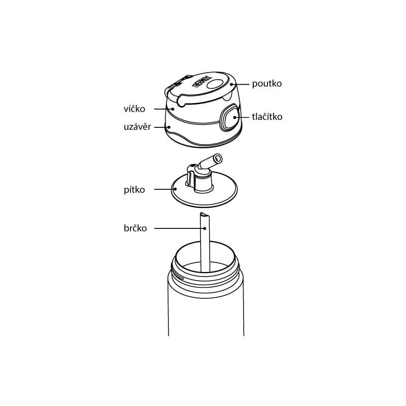 Thermos Funtainer dětská termoska s brčkem 355 ml - kočka