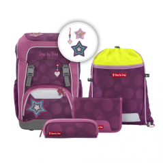 Školní batoh GIANT pro prvňáčky - 5dílný set, Step by Step Glamour Star Astra, certifikát AGR - Step by Step