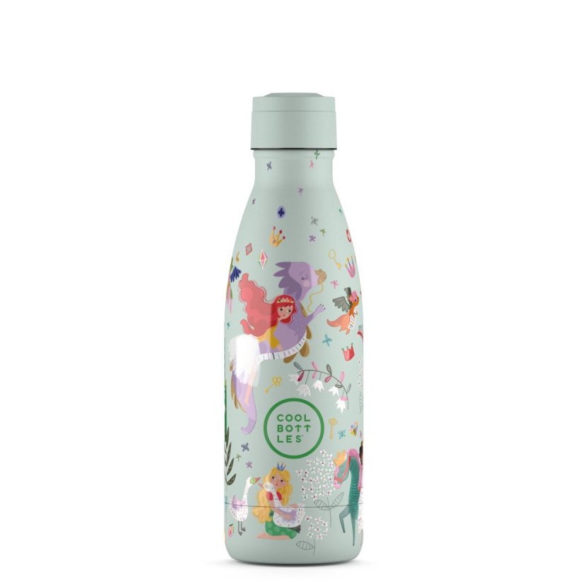 Dětská nerezová termolahev COOL BOTTLES Kids Princess Kingdom třívrstvá 350 ml 3D