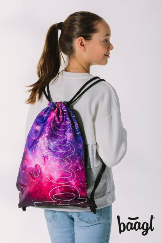 BAAGL SET 5 Skate max Galaxy: batoh, penál, sáček, sportovní taška, ledvinka - Baagl