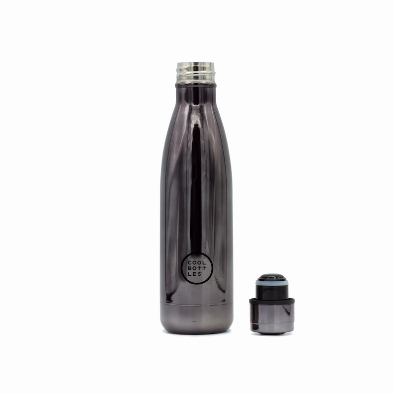 Nerezová termolahev COOL BOTTLES Chrome Graphite dvouvrstvá 500ml