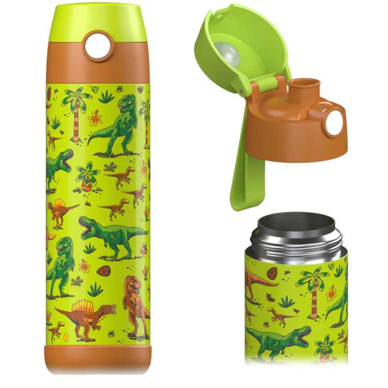 Dětská nerezová termoláhev na pití JARLSON MALI Dinosaurus 500 ml