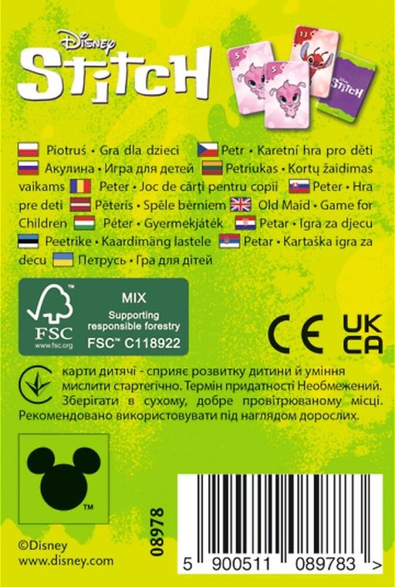 Černý Petr Stitch společenská hra