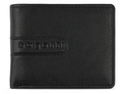 Pánska kožená peňaženka s chlopňou Bugatti Bomba menšia čierna