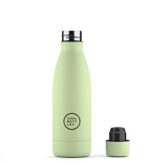 Termo fľaša z nerezovej ocele COOL BOTTLES Pastel Green trojvrstvová 350 ml