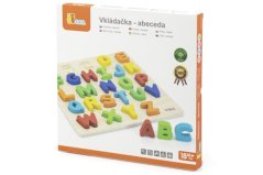 Dřevěná vkládačka - písmena český jazyk Viga