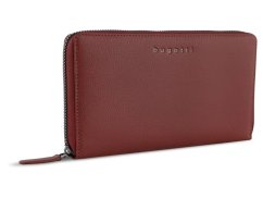 Dámská kožená peněženka Bugatti Mira velká červená zipová