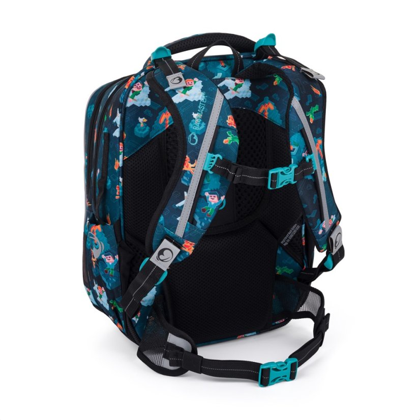 Bagmaster LUMI 24 E školní batoh – kostičkový svět - Bagmaster