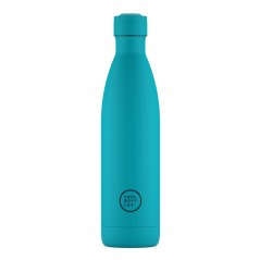Termo fľaša z nerezovej ocele COOL BOTTLES Vivid Turquoise trojvrstvová 750 ml