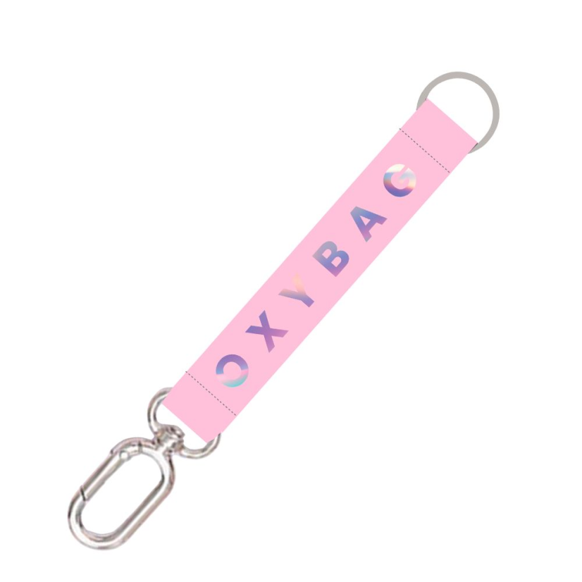 Krátká klíčenka s karabinkou Holographic Pink - Oxybag (Karton P+P)