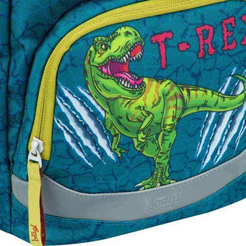 Školní batoh v setu Baagl Airy T-REX - 3 díly