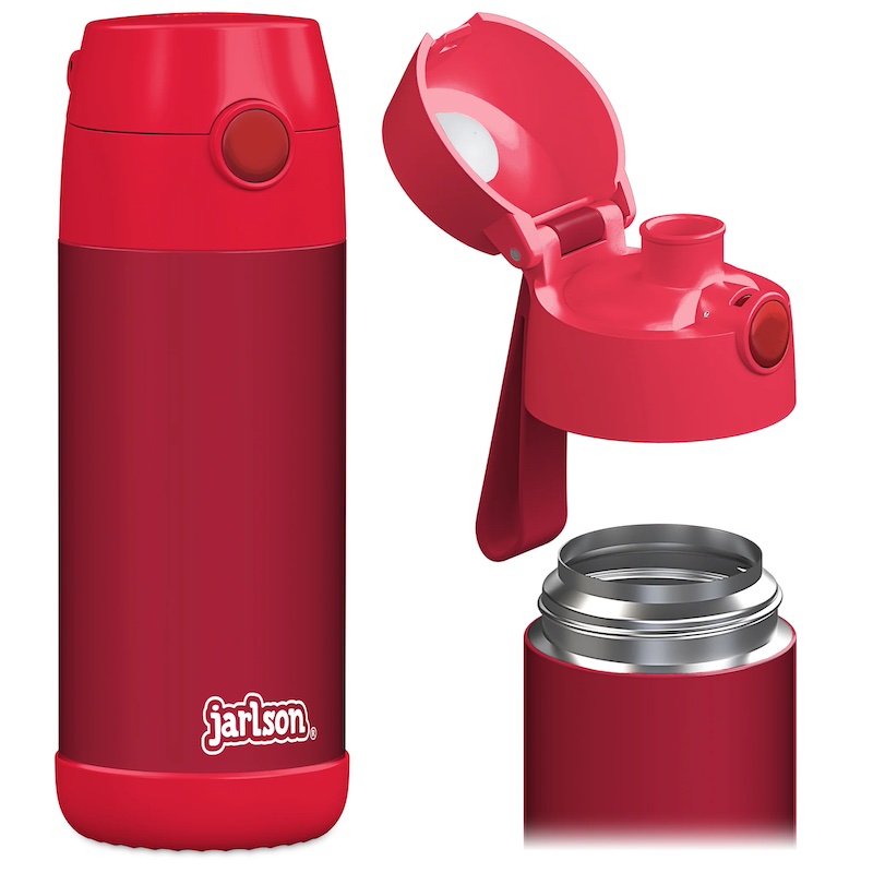 Dětská nerezová termoláhev na pití JARLSON MALI Červená 350 ml