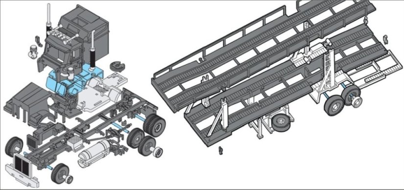 Stavebnice Monti System MS 39 Autorodeo Trailer Western Star
