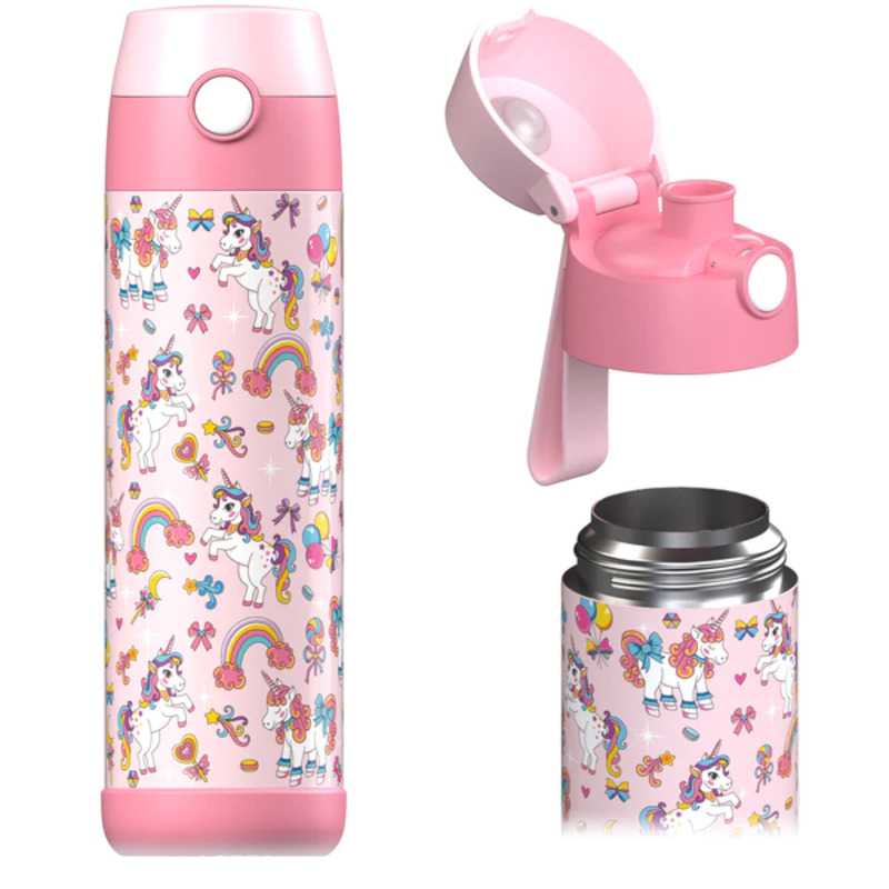Dětská nerezová termoláhev na pití JARLSON MALI Unicorn 500 ml