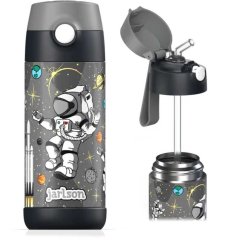 Dětská nerezová termoláhev s brčkem JARLSON CHARLI Astronaut 350 ml