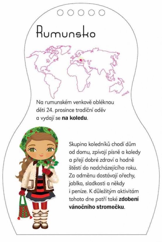 Oblékáme panenky Vánoce - omalovánky