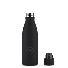 Termo fľaša z nerezovej ocele COOL BOTTLES Mono Black trojvrstvová 350 ml