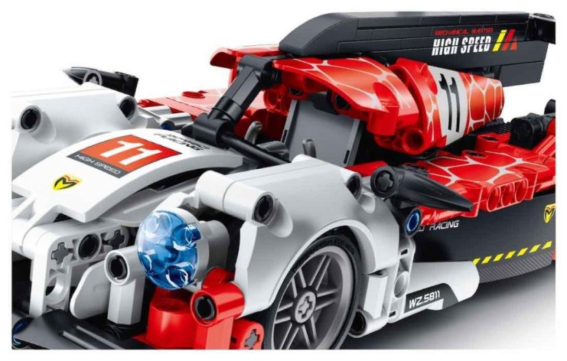 Stavebnice iM.MASTER závodní auto plast 472 dílků na zpětné natažení