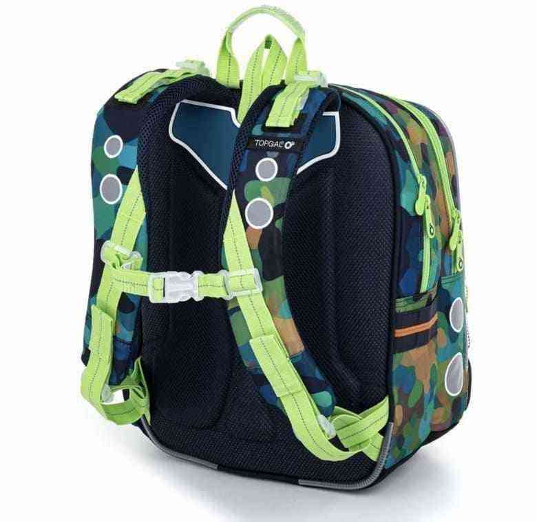 Školní batoh v setu Topgal s chameleony ENDY 22055 SET MEDIUM
