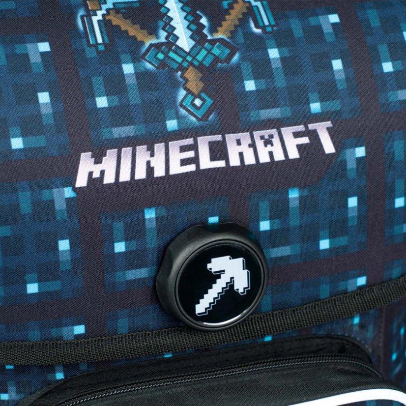 BAAGL Školní aktovka Ergo Minecraft Blue Axe - Baagl